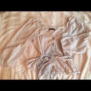Abercrombie & Fitch Pink Striped Top